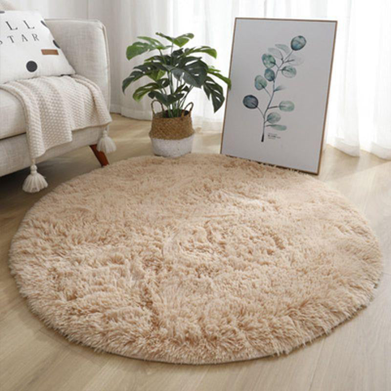 tapis enfant rond beige