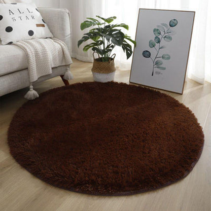 tapis enfant rond marron RondCarpet 