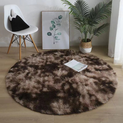 tapis enfant rond marron marbré RondCarpet 