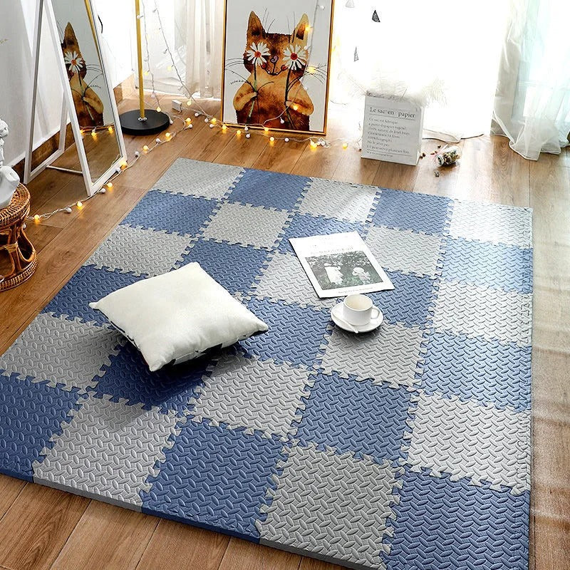 tapis puzzle multicolor sensorimat gris cyan