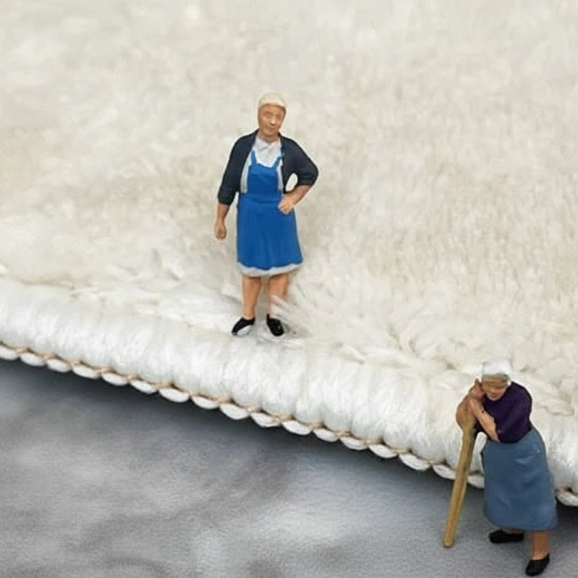 tapis rond vikamacarpet cute aspect soyeux