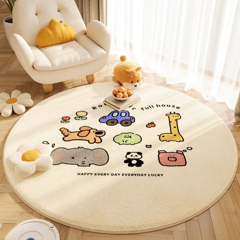 tapis rond vikamacarpet motif jouet enfant