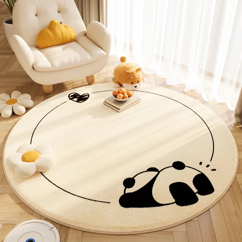 tapis rond vikamacarpet motif panda