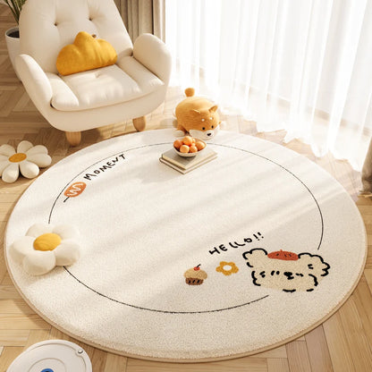 tapis rond vikamacarpet salut mignon