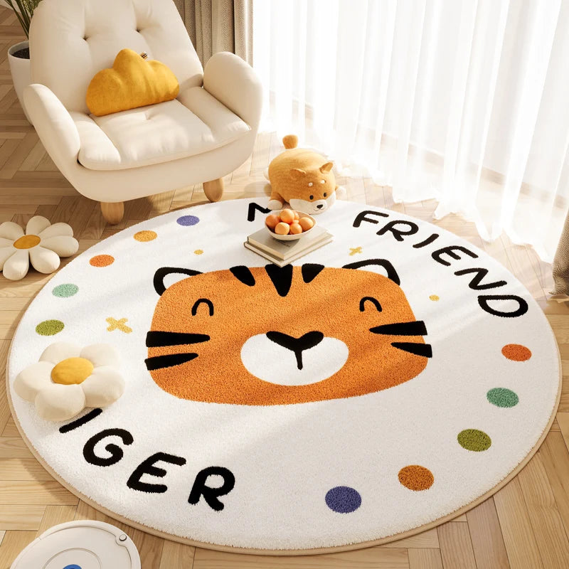 tapis rond vikamacarpet tigre