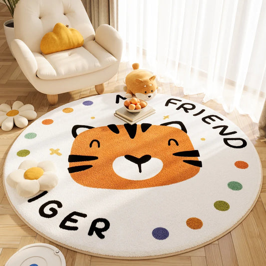 tapis rond vikamacarpet tigre