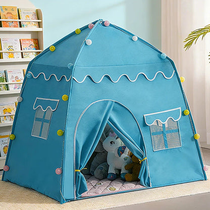 tente cabane enfant pliable secrethideout bleu