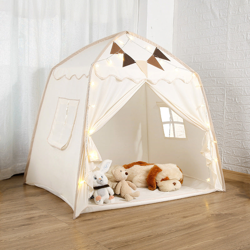 tente de jeu enfant intérieur cabane maison pliable foldtent beige