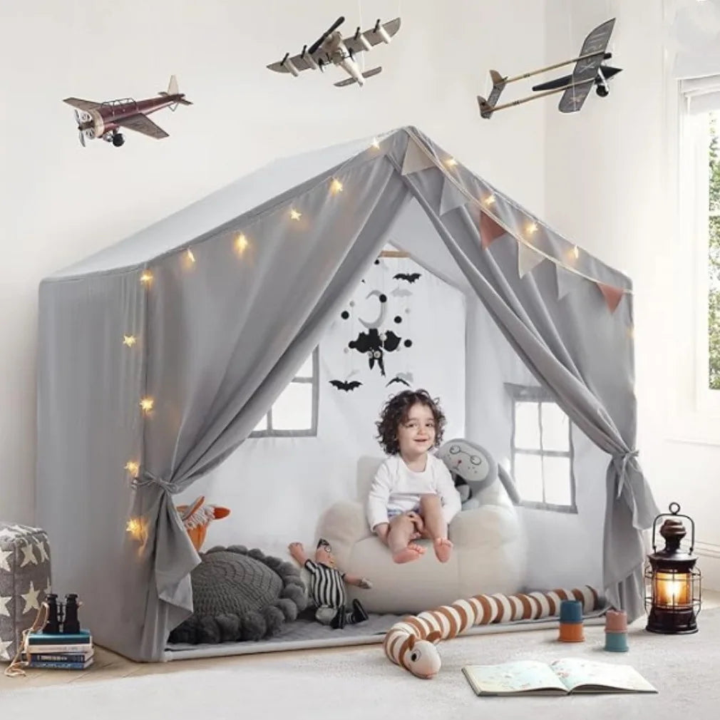 tente de jeu extra large enfant cabane maison 130 cm widehouse grise