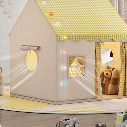 tente enfant CabanePliante jaune respirant