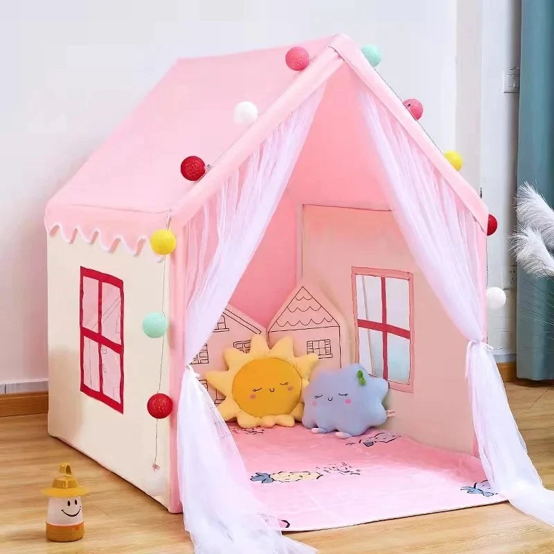 tente enfant chambre rose dans la chambre