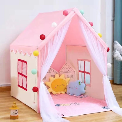 tente enfant chambre rose dans la chambre