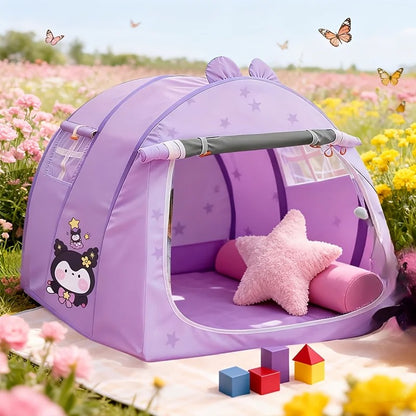 tente enfant gamehouse violet en plein air