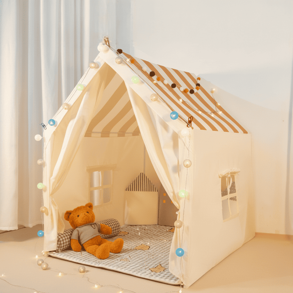 tente enfant - avec tapis et décorations | MagicNest™