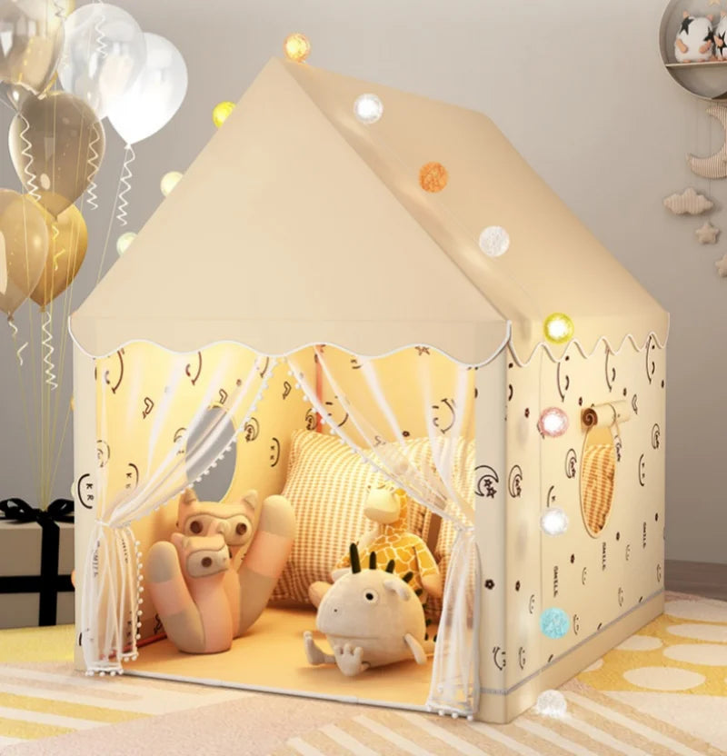 tente enfant magiqueaventure beige avec peluche