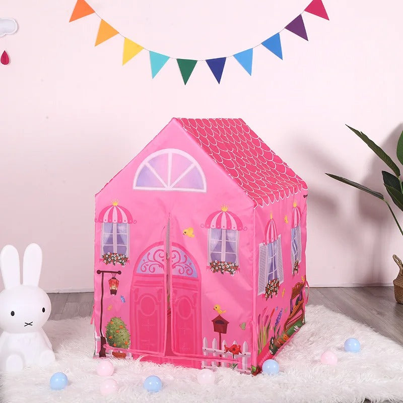 tente enfant rose au salon theme boutique de fleurs