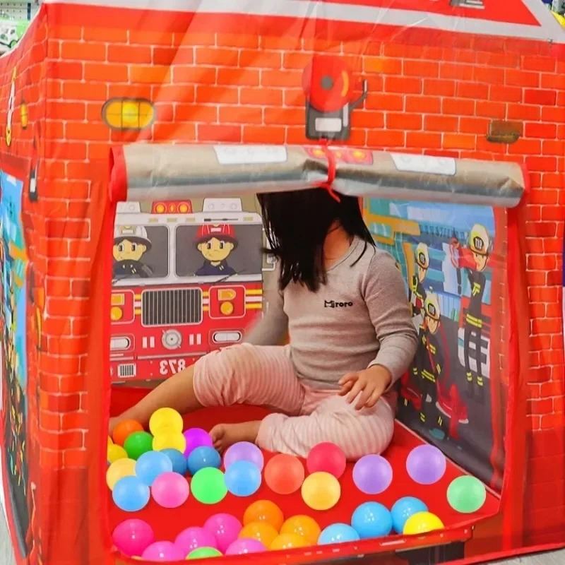 tente enfant rouge piscine a balles