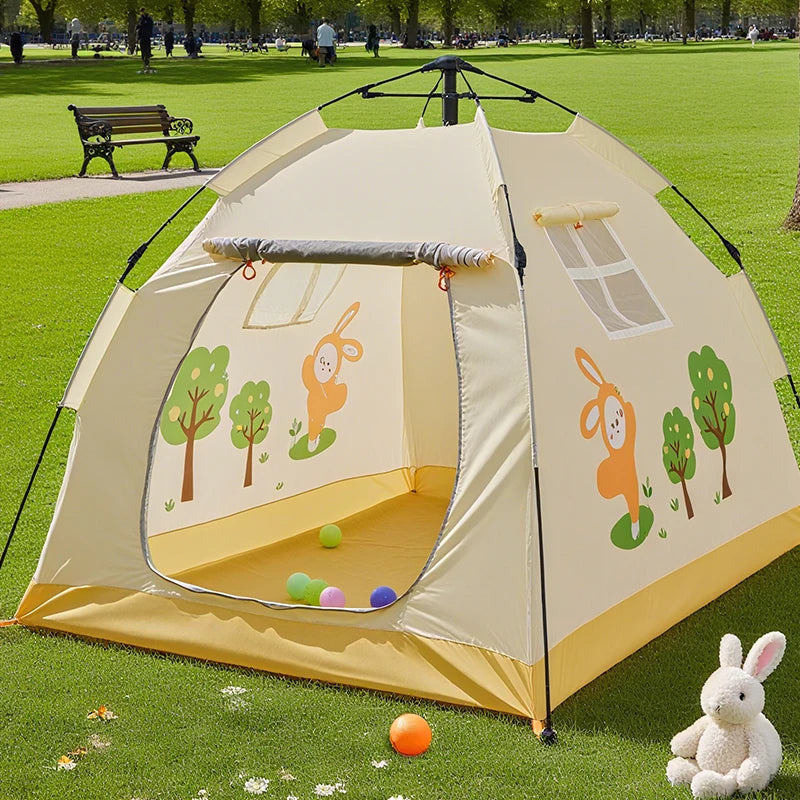 tente pop up enfant legere poptente installer au parc 