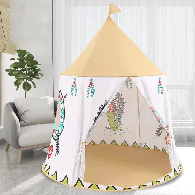 tente tipi enfant indianhouse dans coin du salon
