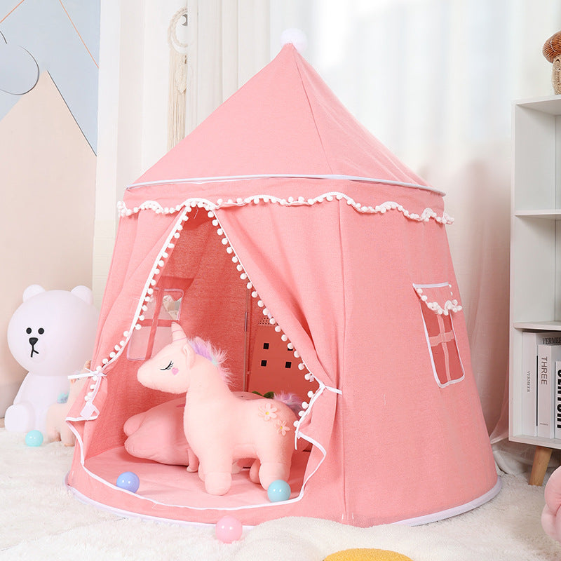 tente tipi enfant rose curtent details coin douillet