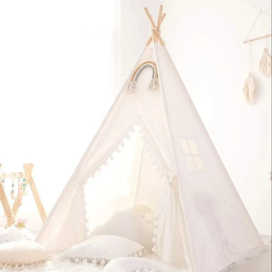 tipi enfant blanc avec arc-en-ciel