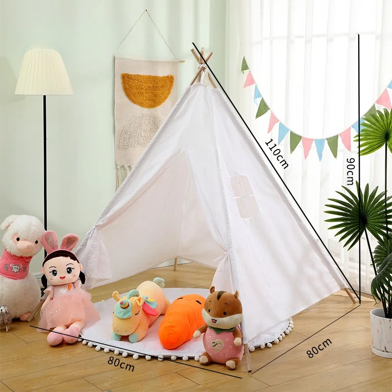 tipi enfant blanc avec peluches dimensions