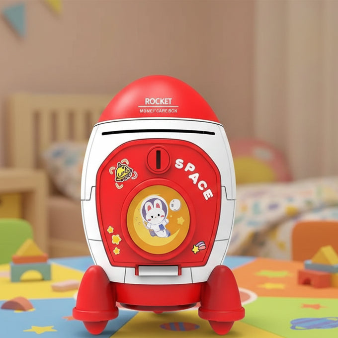 tirelire enfant fusée spatiale muegalactica rouge