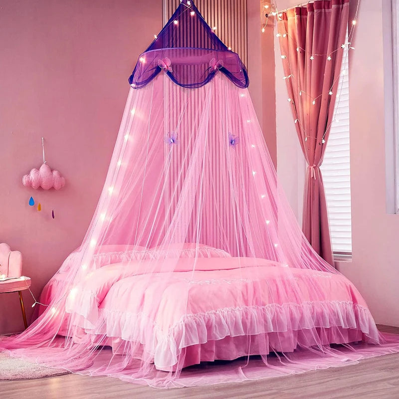 toile de lit ComfortSleep en dome violet sur grand lit