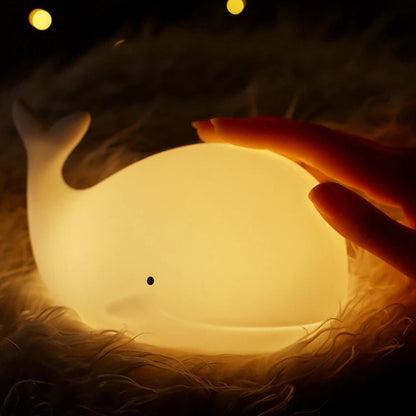 veilleuse baleine douce au toucher