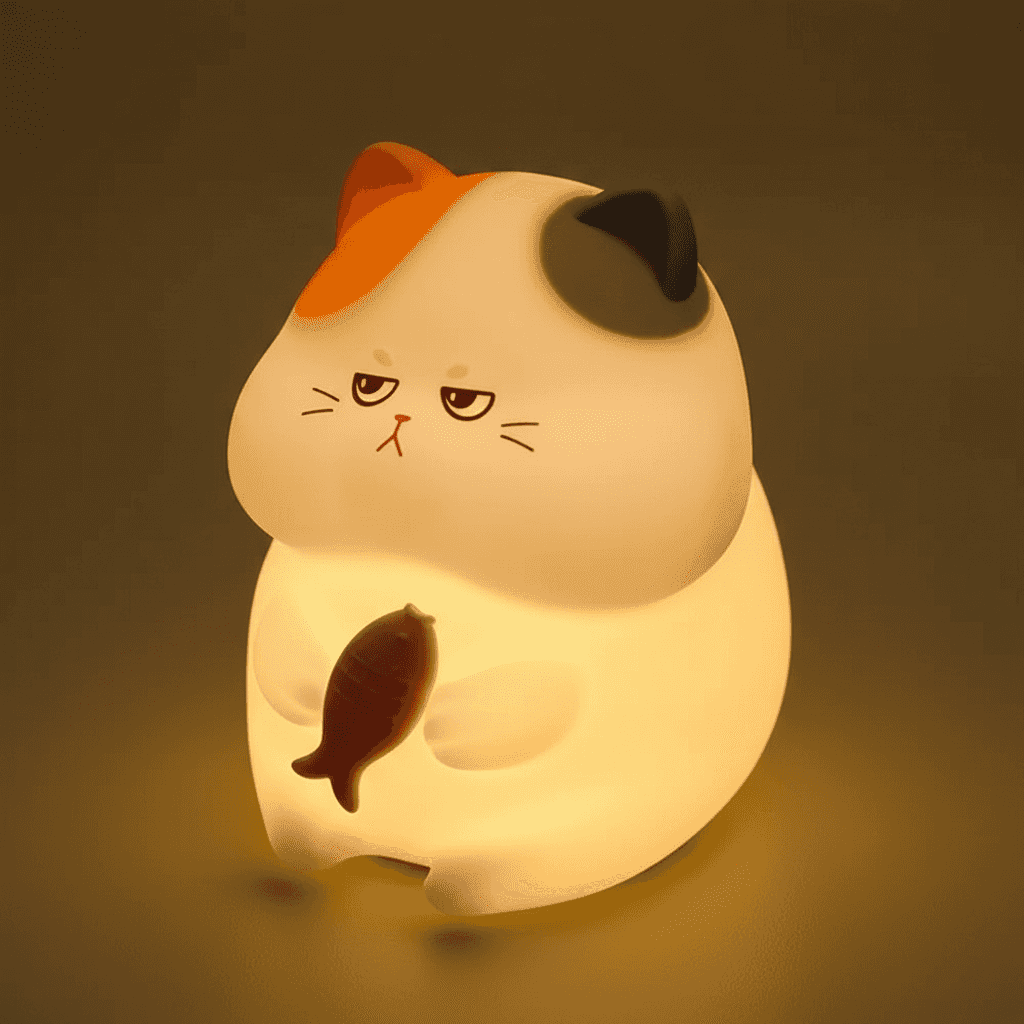 veilleuse chat greedy - veilleuse silicone enfant rechargeable - Mon Univers Enfant