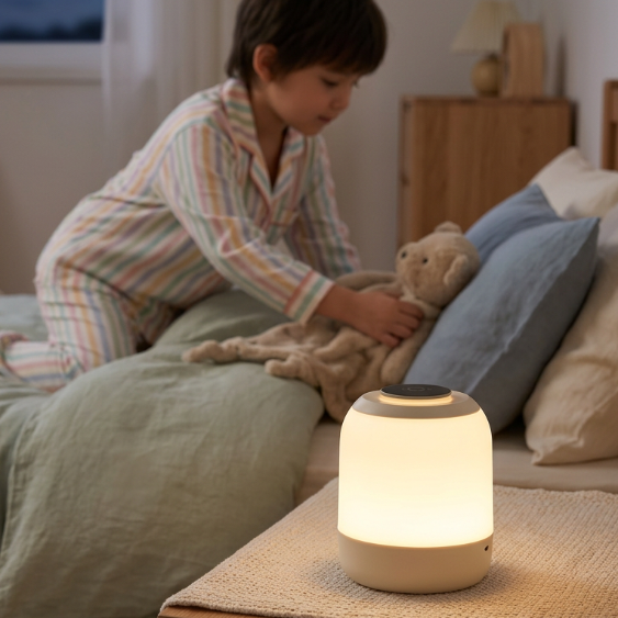 Veilleuse dans une chambre d’enfant au crépuscule ledlamp 