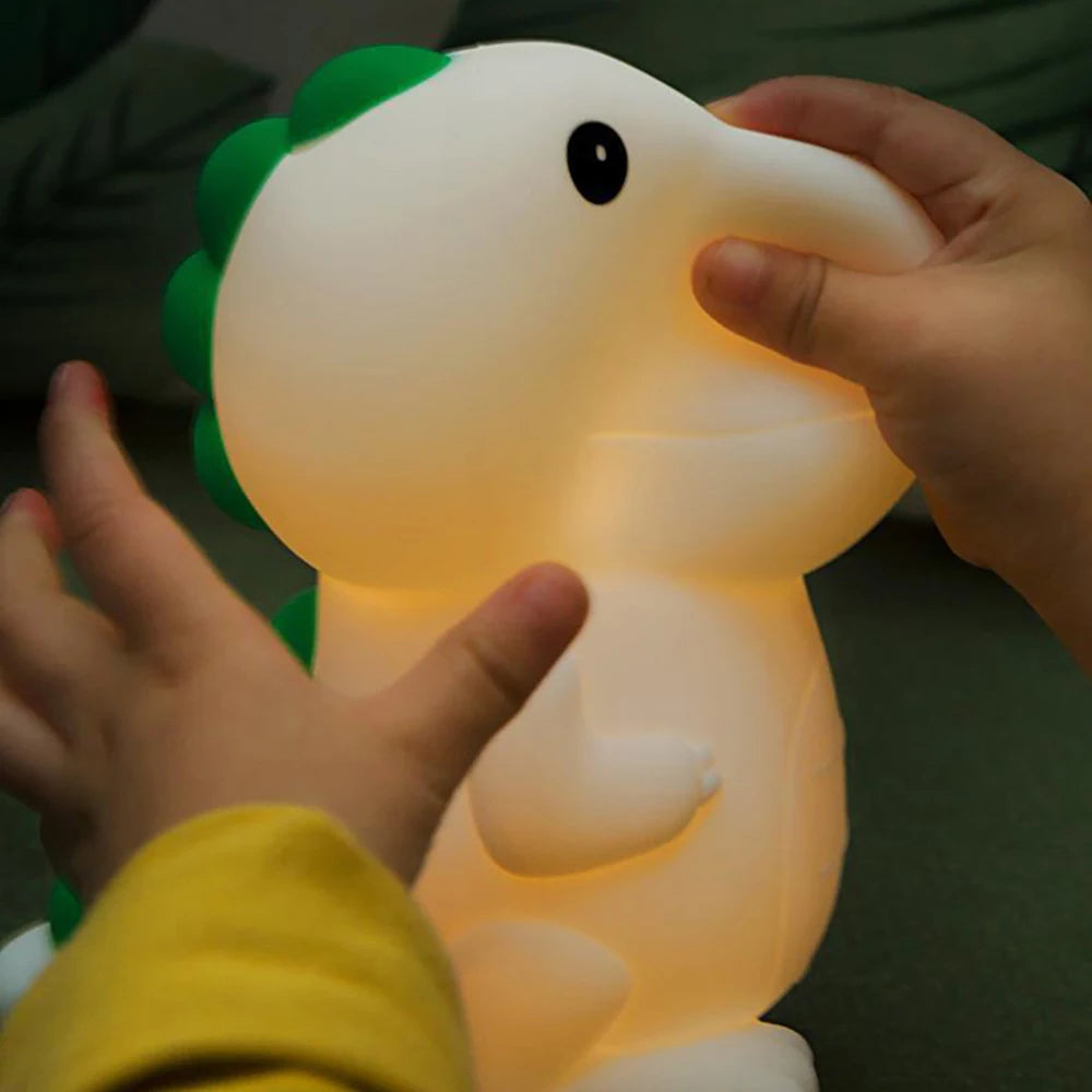 veilleuse dinosaure silicone DinoLamp verte
