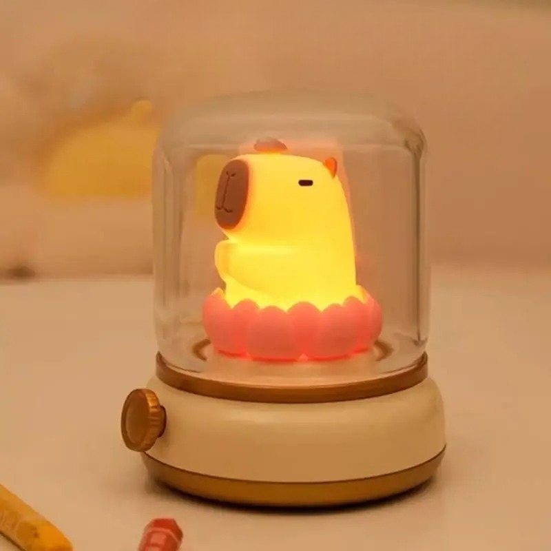veilleuse enfant capybara lumiere jaune