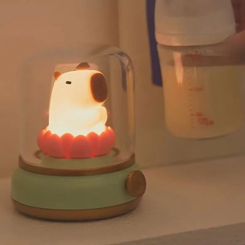 veilleuse enfant capybara verte