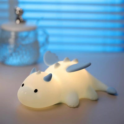veilleuse enfant dragon bleu