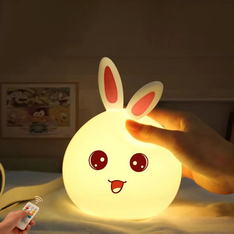 veilleuse enfant lapin telecommande et tactile