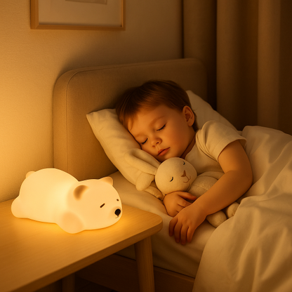 veilleuse enfant ours protege le sommeil