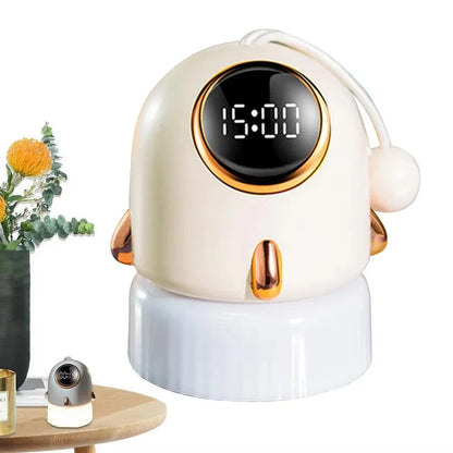 veilleuse fusée rechargeable avec réveil pour enfant rocketclock gris