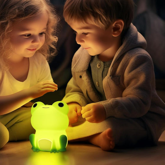 veilleuse grenouille amie de jeu