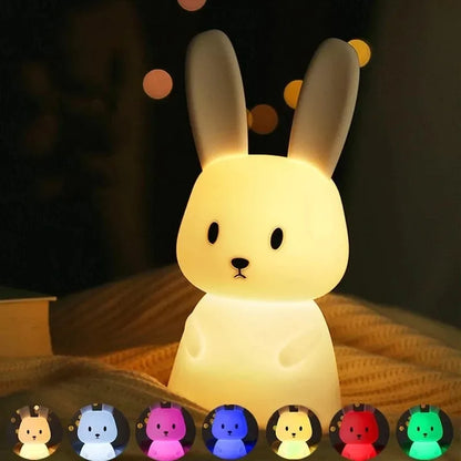 veilleuse lapin rabbitlight sept couleurs