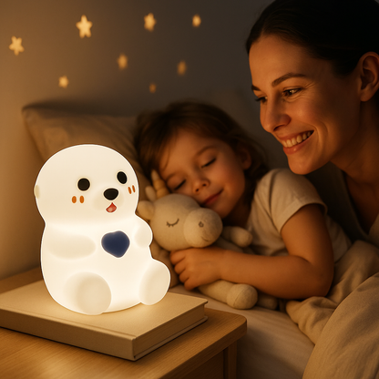 veilleuse loutre au chevet de l'enfant