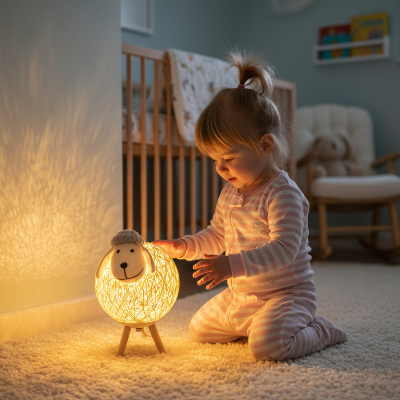 veilleuse à prise agneau enfant – lumière douce pour un sommeil serein - Mon Univers Enfant