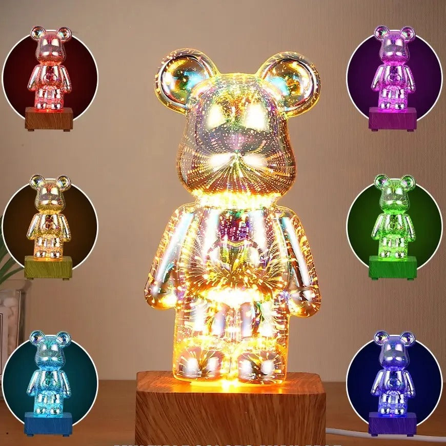veilleuse ours enfant étincelante molight multicolores