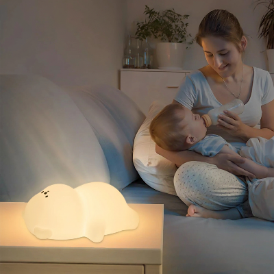 Veilleuse ours – maman et bébé avec olamp