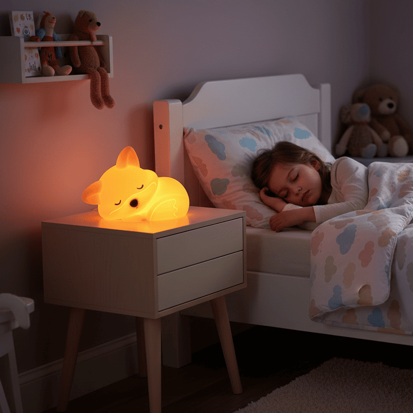 veilleuse renard auto off foxlight compagnon de nuit