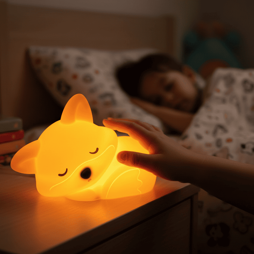 veilleuse renard auto off foxlight nuit sereine