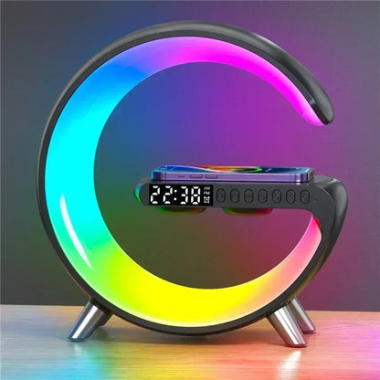 veilleuse reveil haut parleur bluetooth intelligent wiseclock charge le telephone
